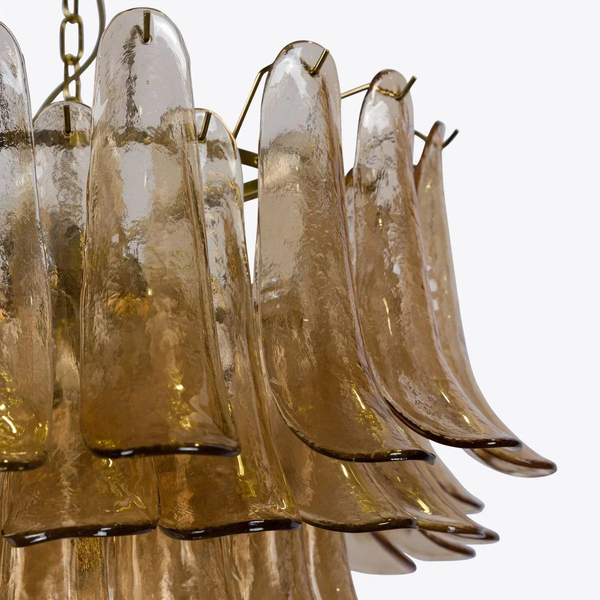 Manorcove Murano Amber Petal Chandelier