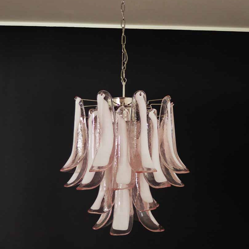 Manorcove Murano Chandelier – 26 petals – Pink