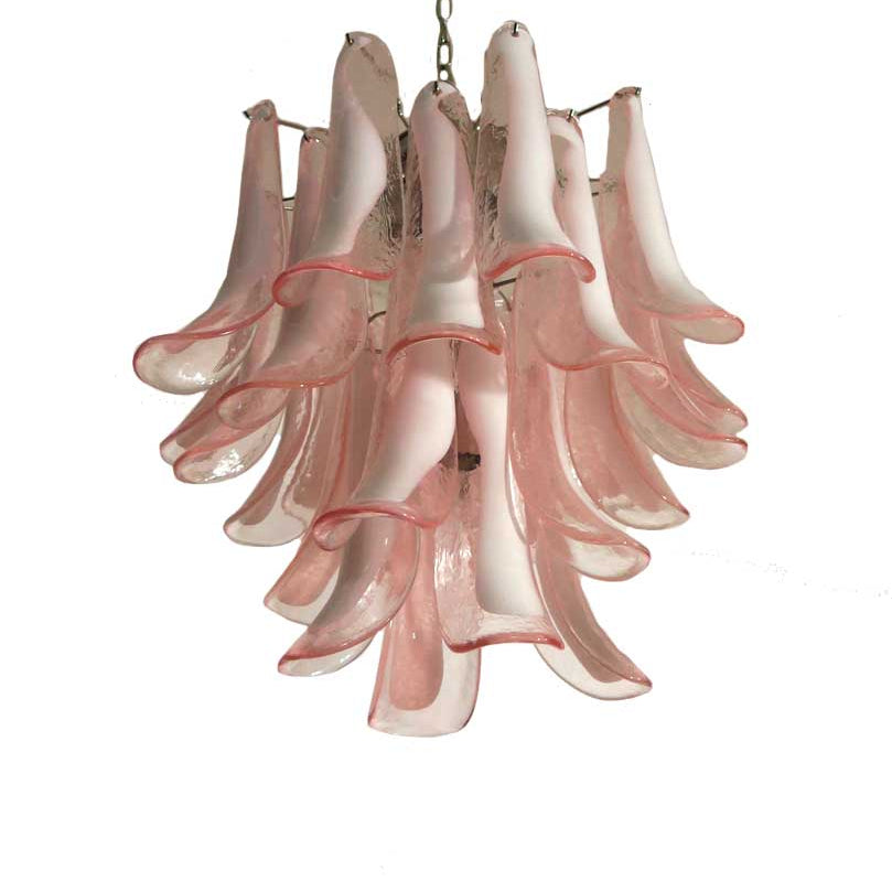 Manorcove Murano Chandelier – 26 petals – Pink