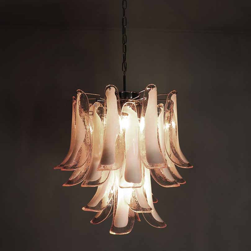 Manorcove Murano Chandelier – 26 petals – Pink