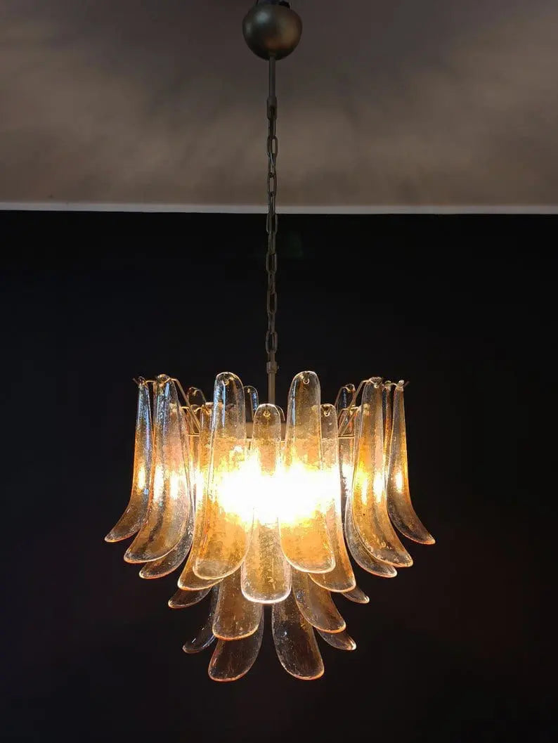 Manorcove Murano Chandelier – 36 petals – Amber