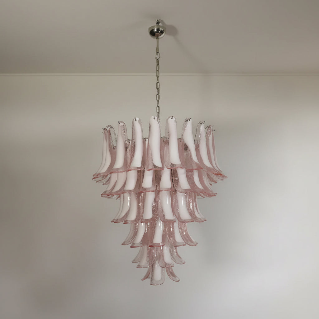 Manorcove Murano Chandelier – 75 petals – Pink