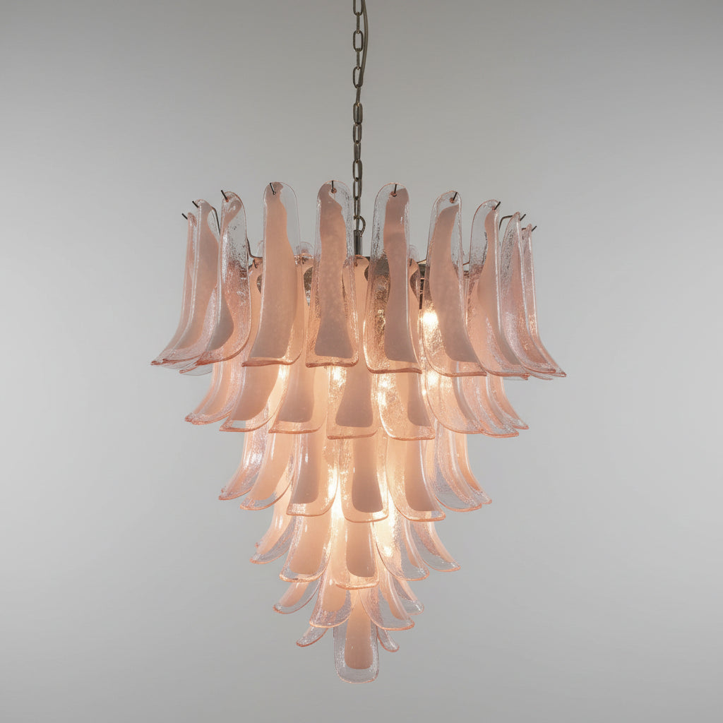 Manorcove Murano Chandelier – 75 petals – Pink