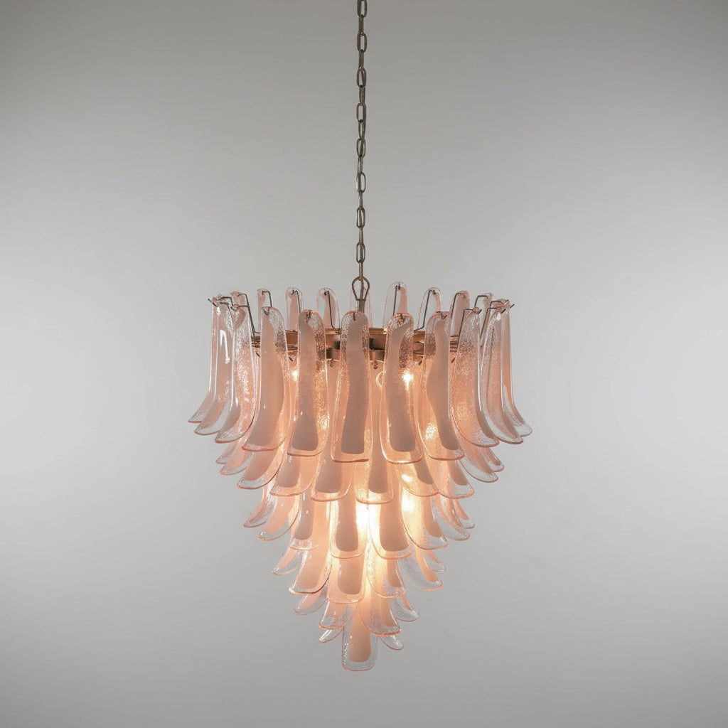 Manorcove Murano Chandelier – 75 petals – Pink