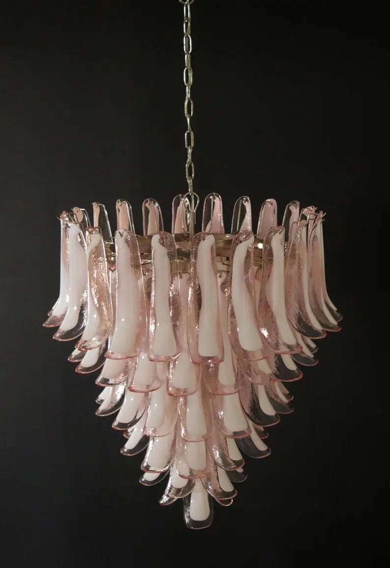 Manorcove Murano Chandelier – 75 petals – Pink