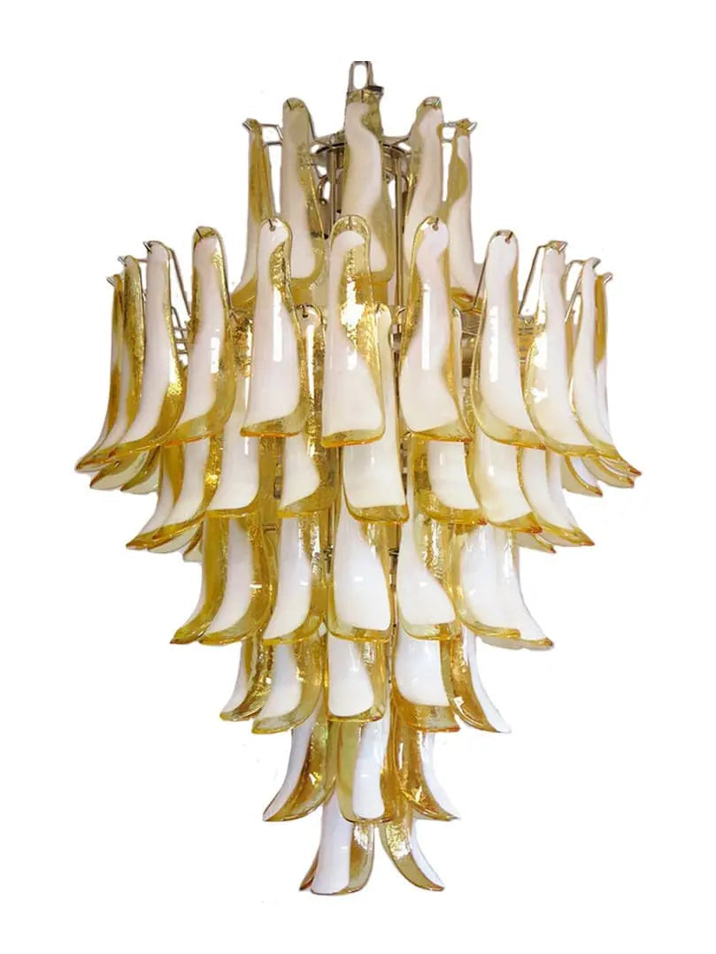 Manorcove Murano Chandelier – 85 petals – Caramel