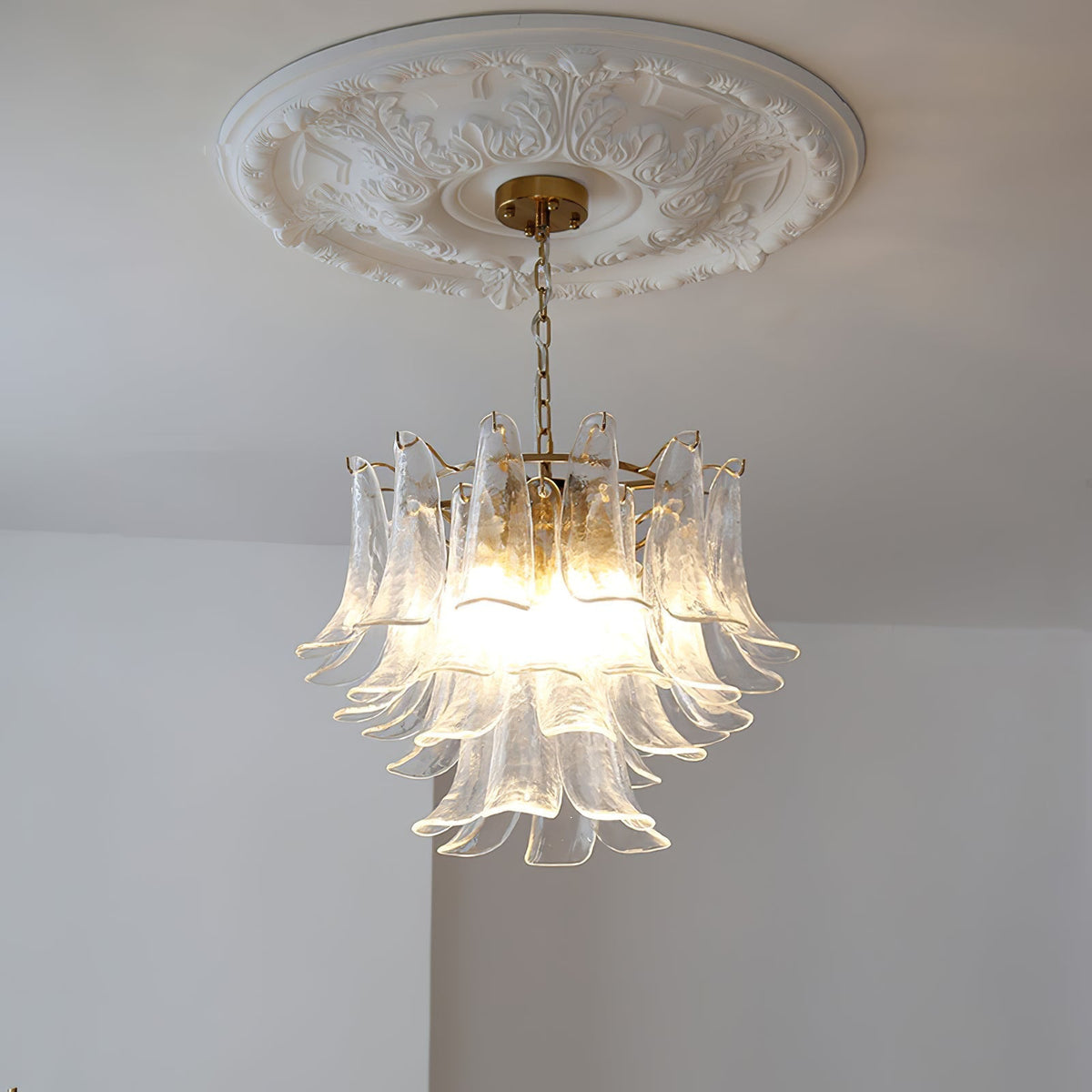 Manorcove Murano Glass Petal Chandelier