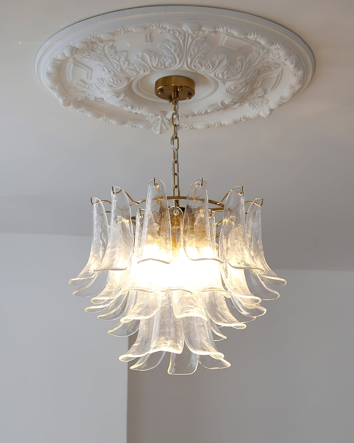 Manorcove Murano Glass Petal Chandelier