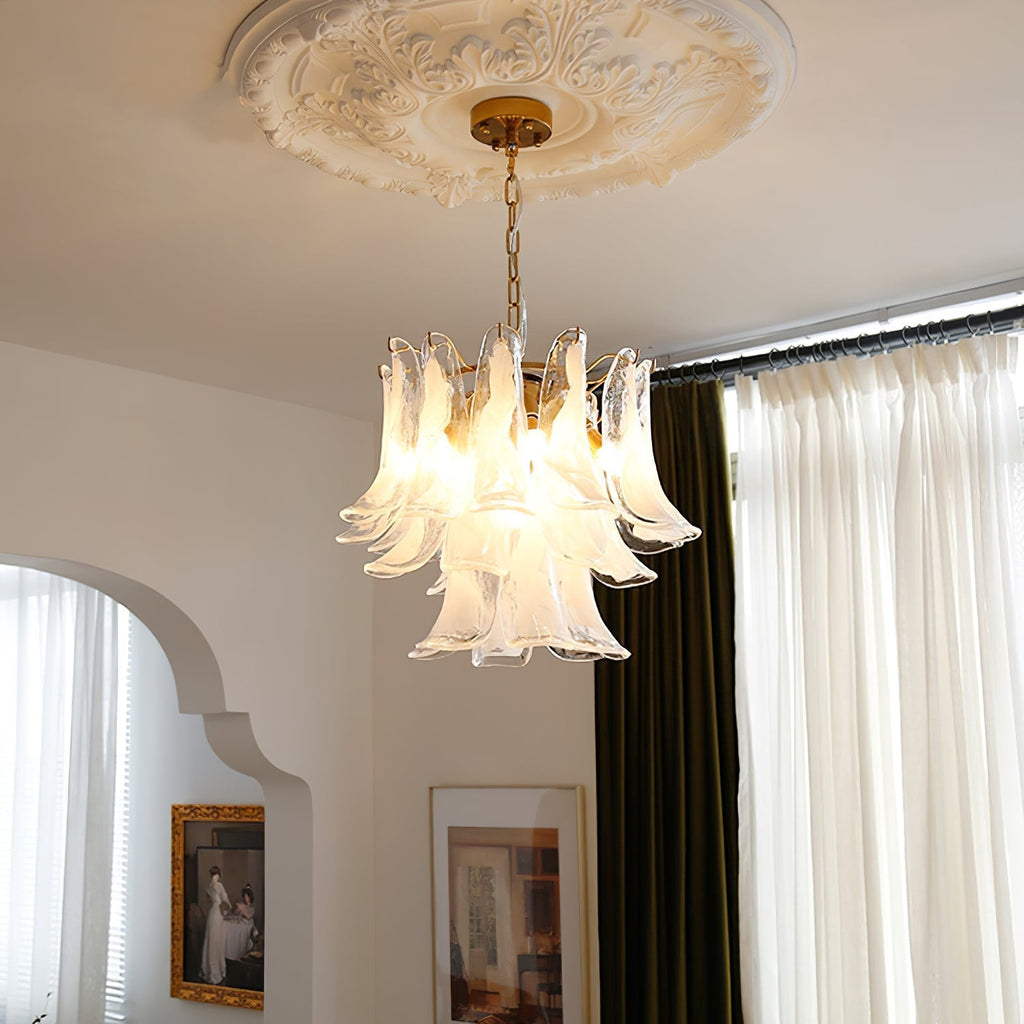 Manorcove Murano Glass Petal Chandelier