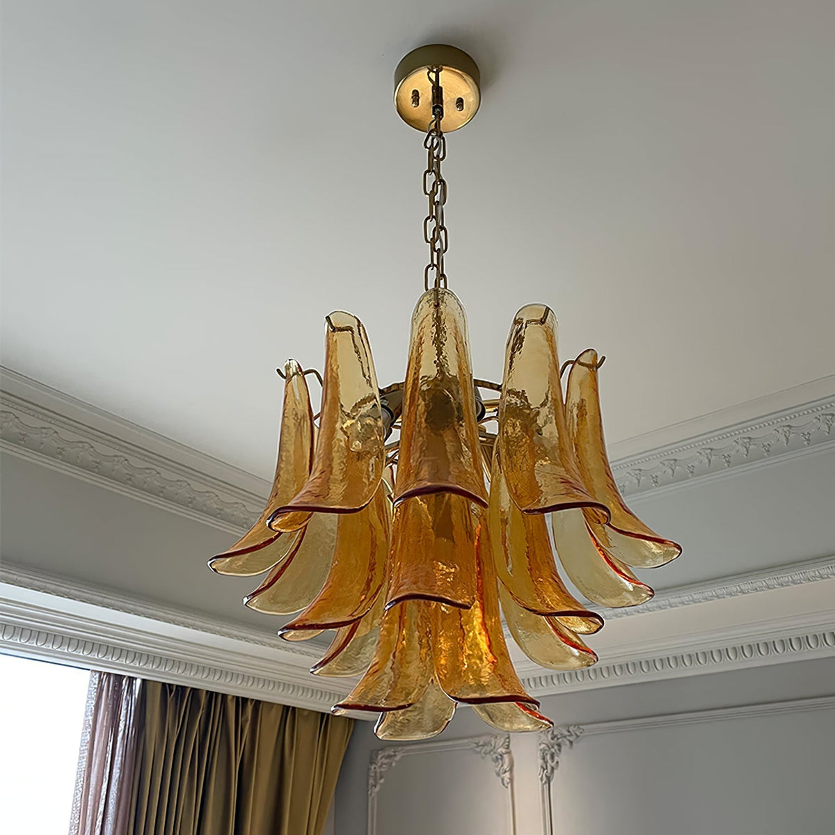Manorcove Murano Glass Petal Chandelier