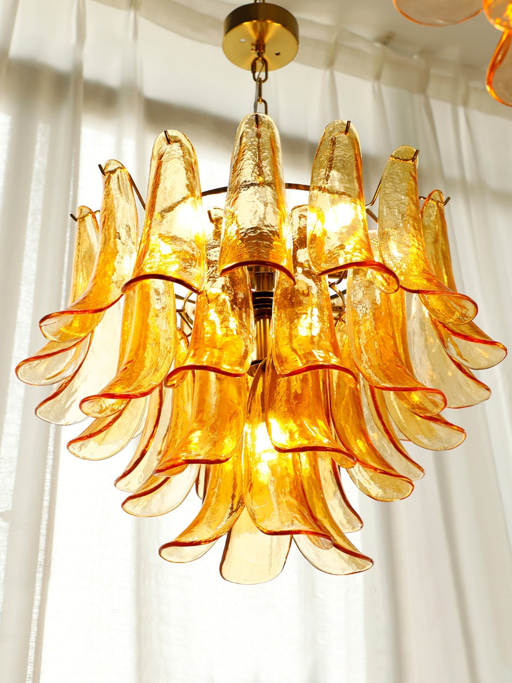 Manorcove Murano Glass Petal Chandelier