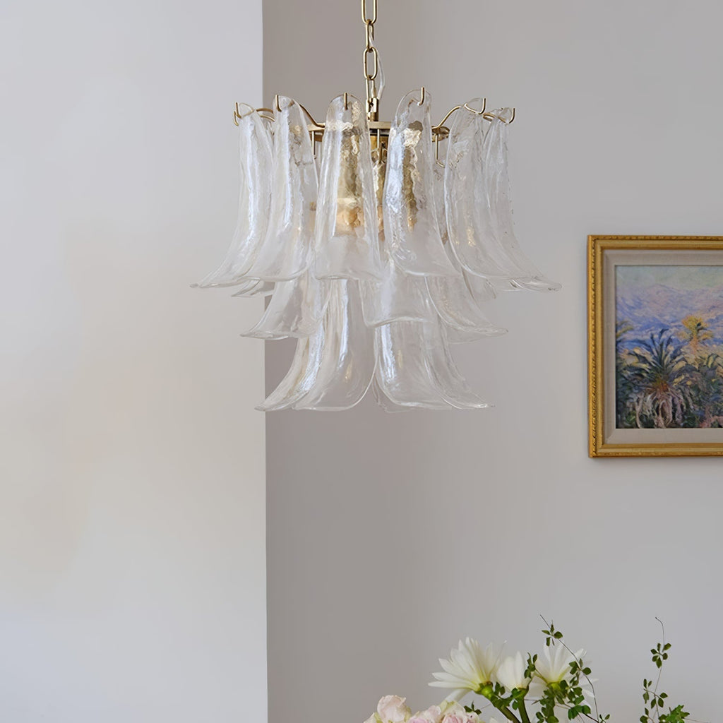 Manorcove Murano Glass Petal Chandelier