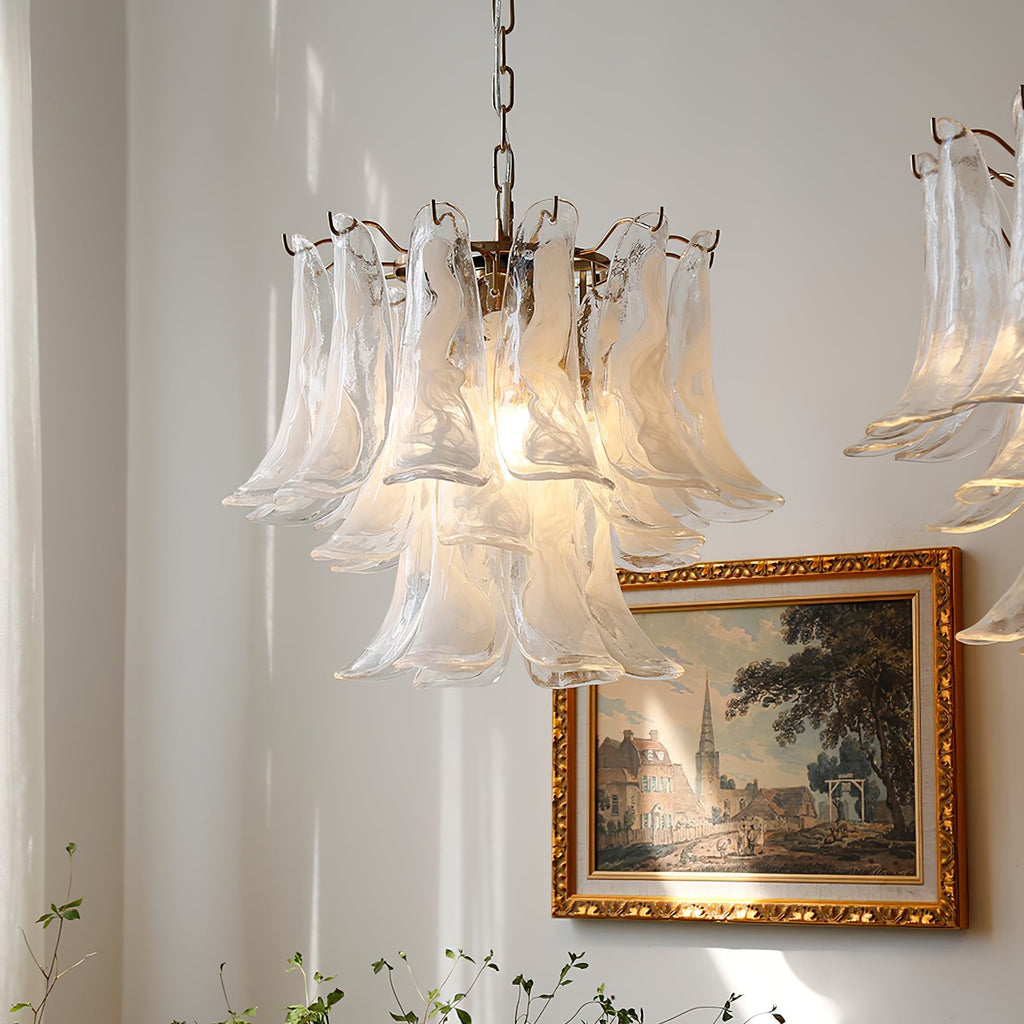 Manorcove Murano Glass Petal Chandelier