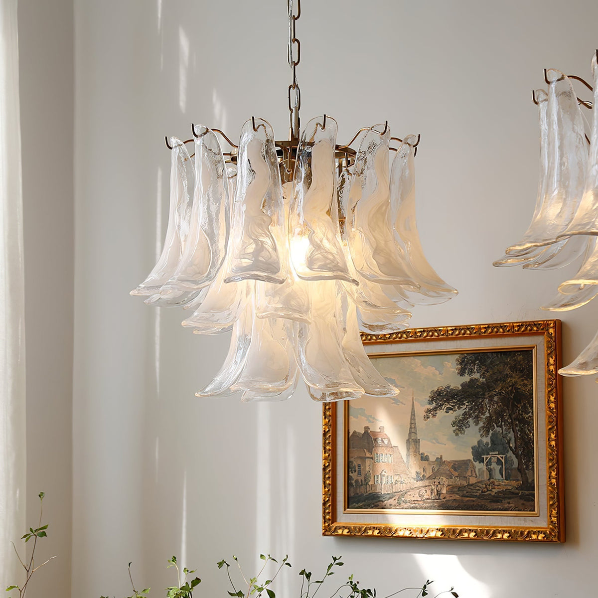 Manorcove Murano Glass Petal Chandelier