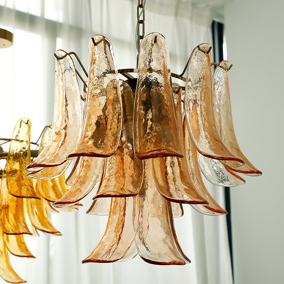 Manorcove Murano Glass Petal Chandelier