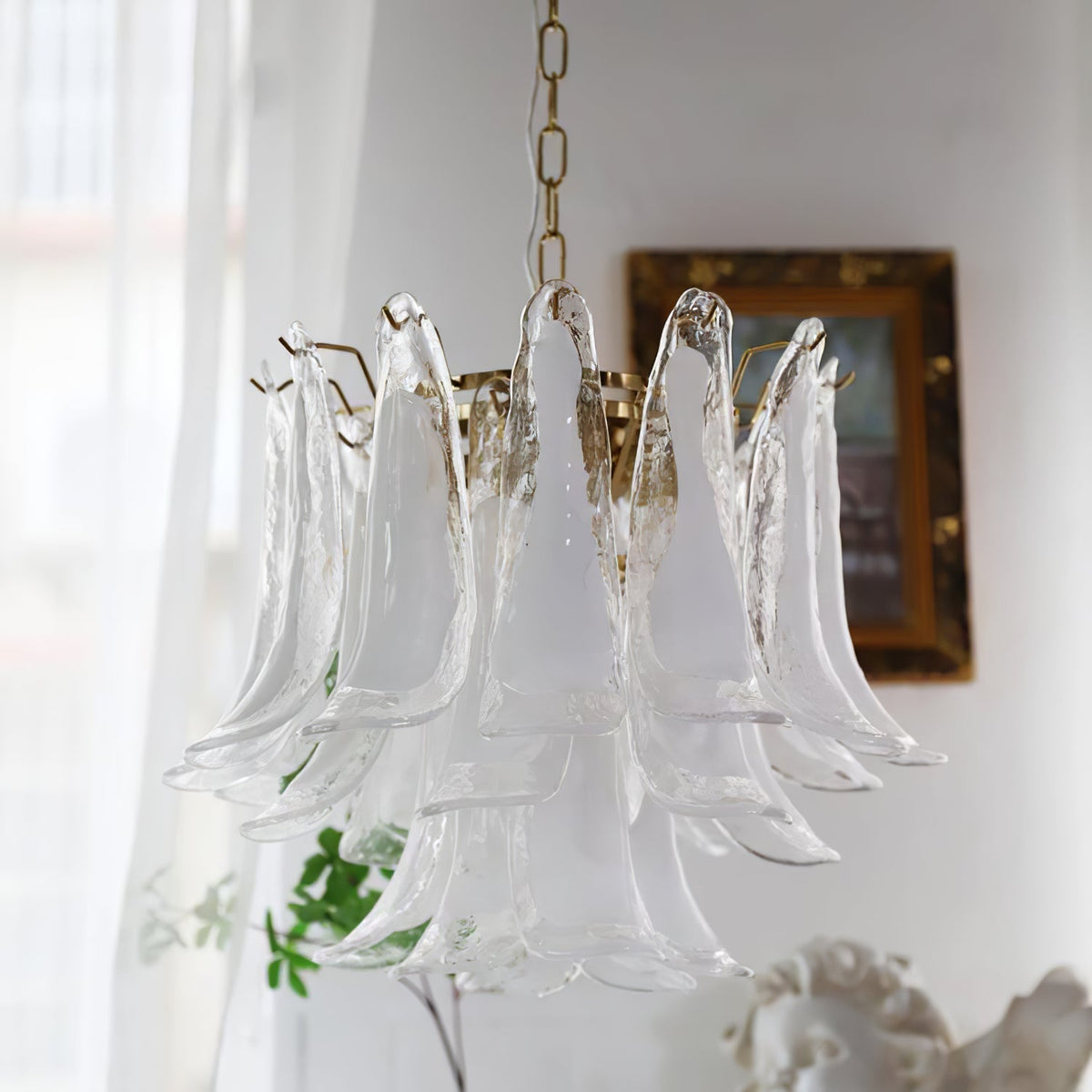 Manorcove Murano Glass Petal Chandelier