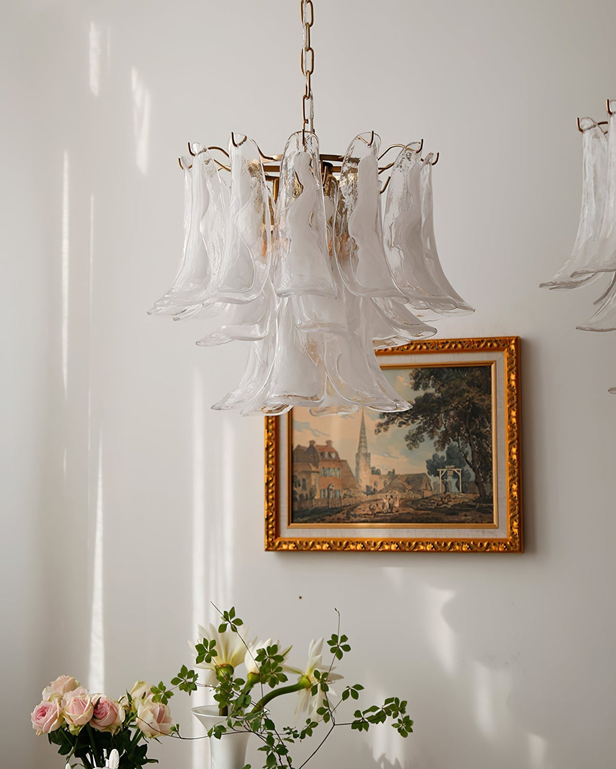 Manorcove Murano Glass Petal Chandelier