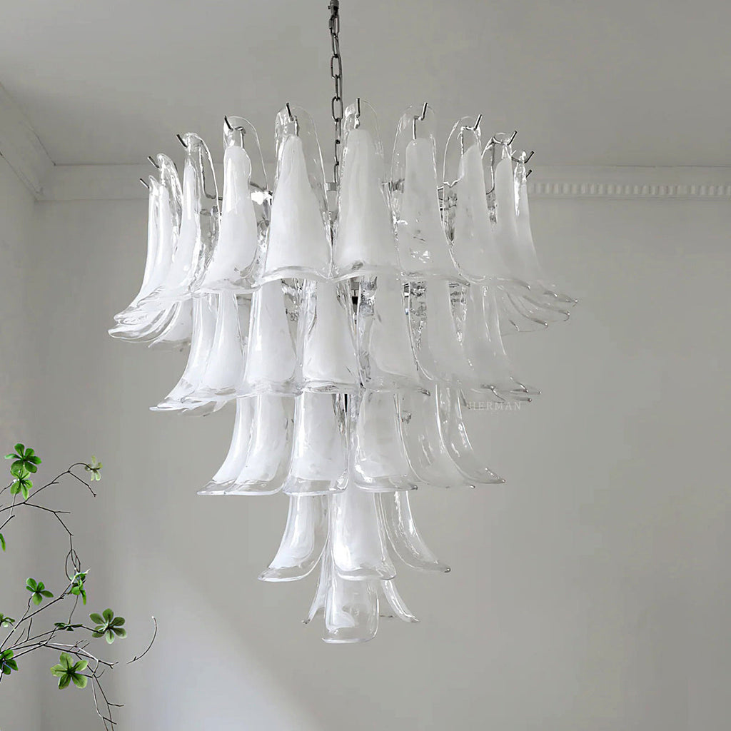 Manorcove Murano Glass Petal Chandelier