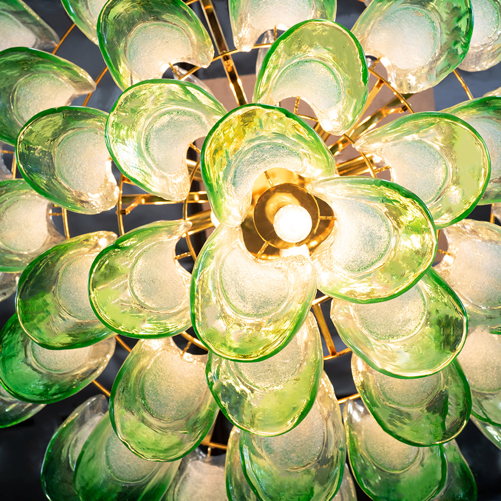 Manorcove Murano Mid Century Petal Chandelier