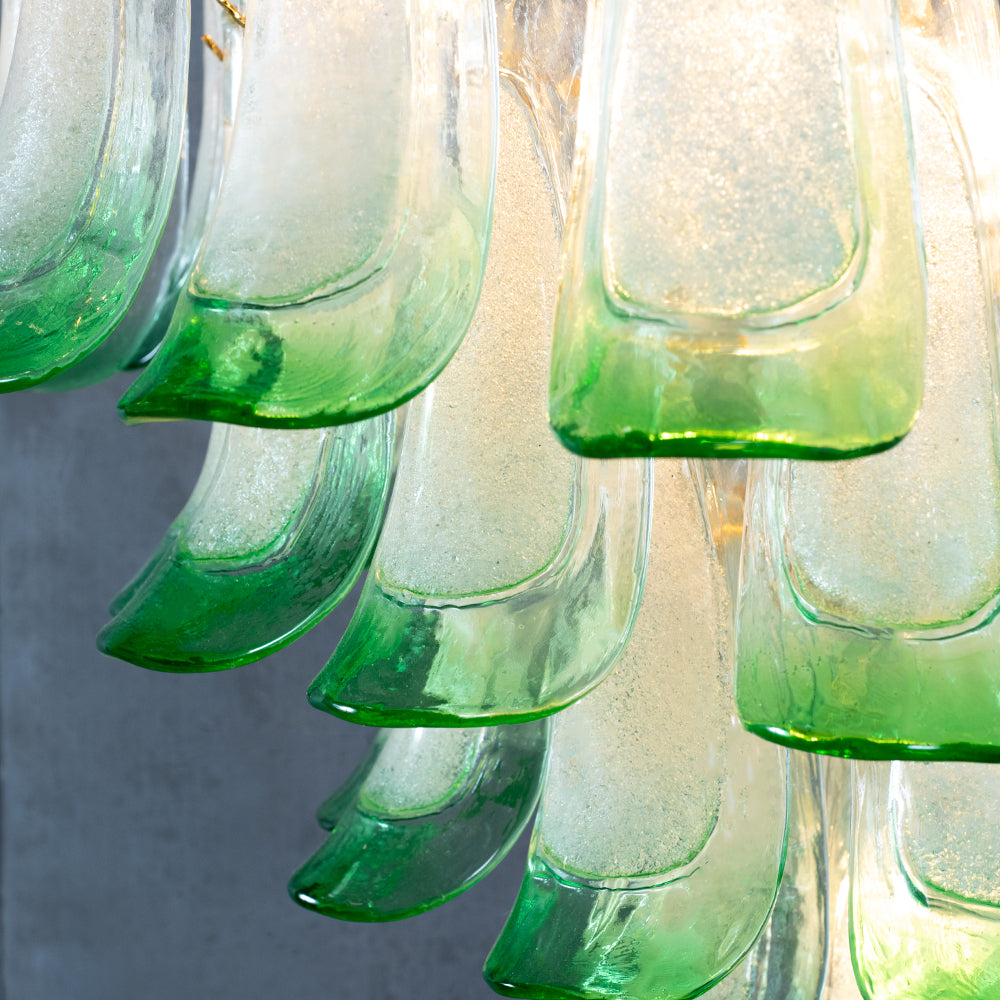 Manorcove Murano Mid Century Petal Chandelier