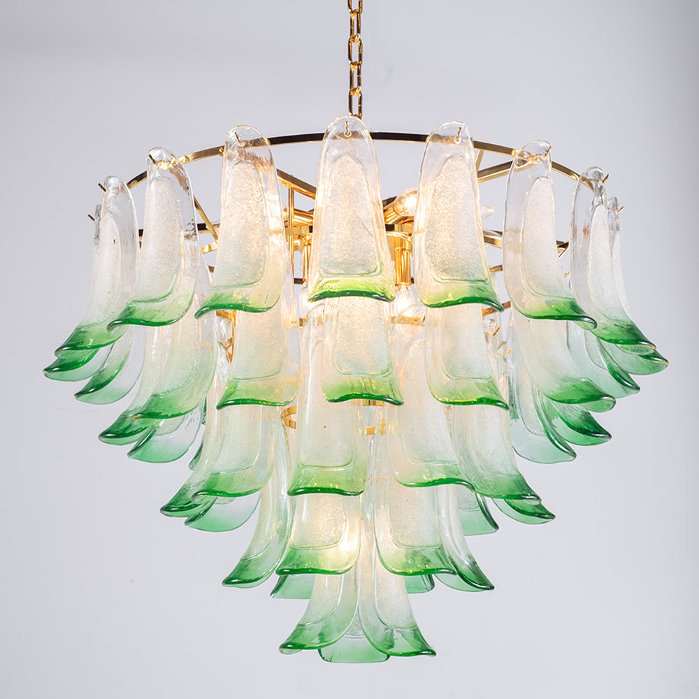 Manorcove Murano Mid Century Petal Chandelier