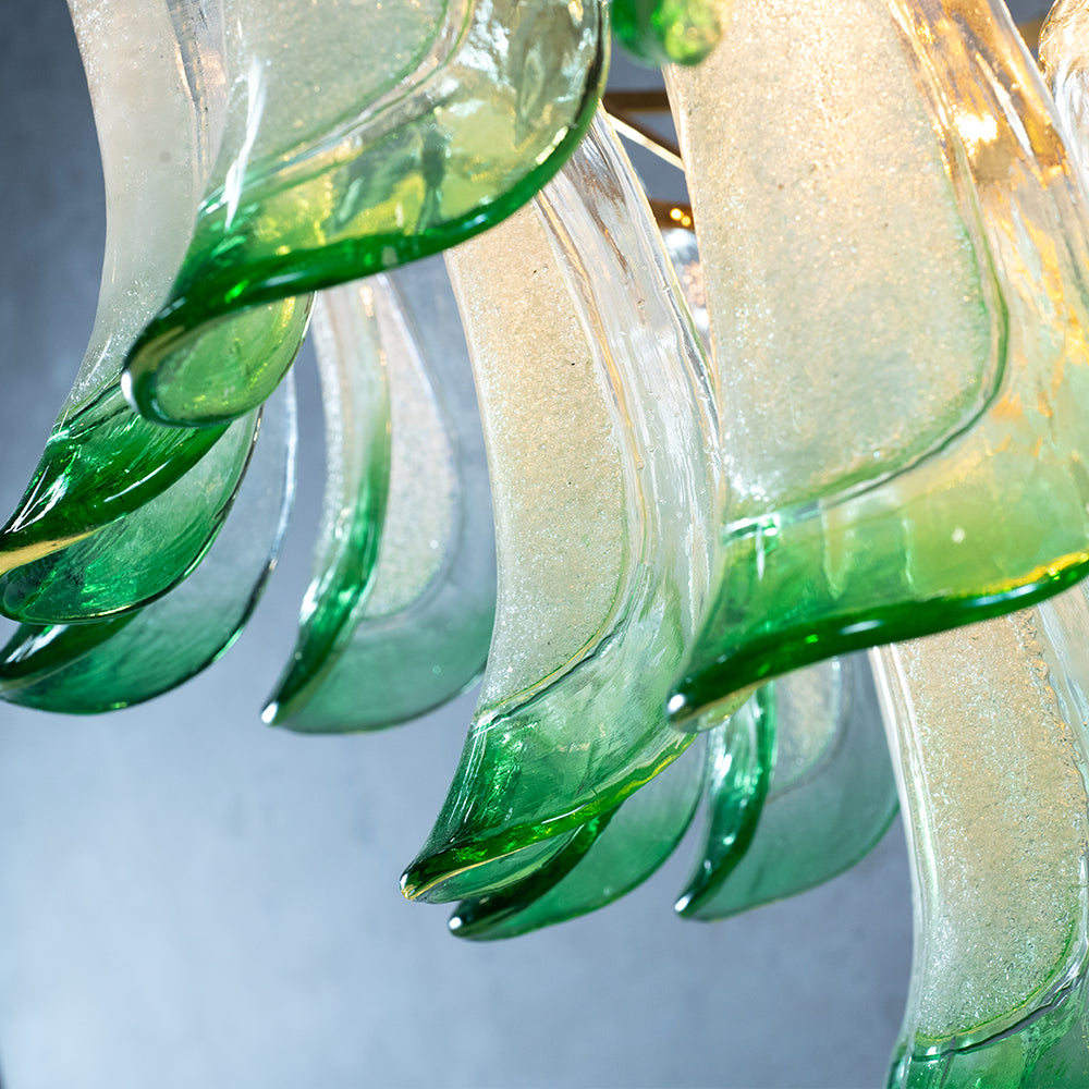 Manorcove Murano Mid Century Petal Chandelier