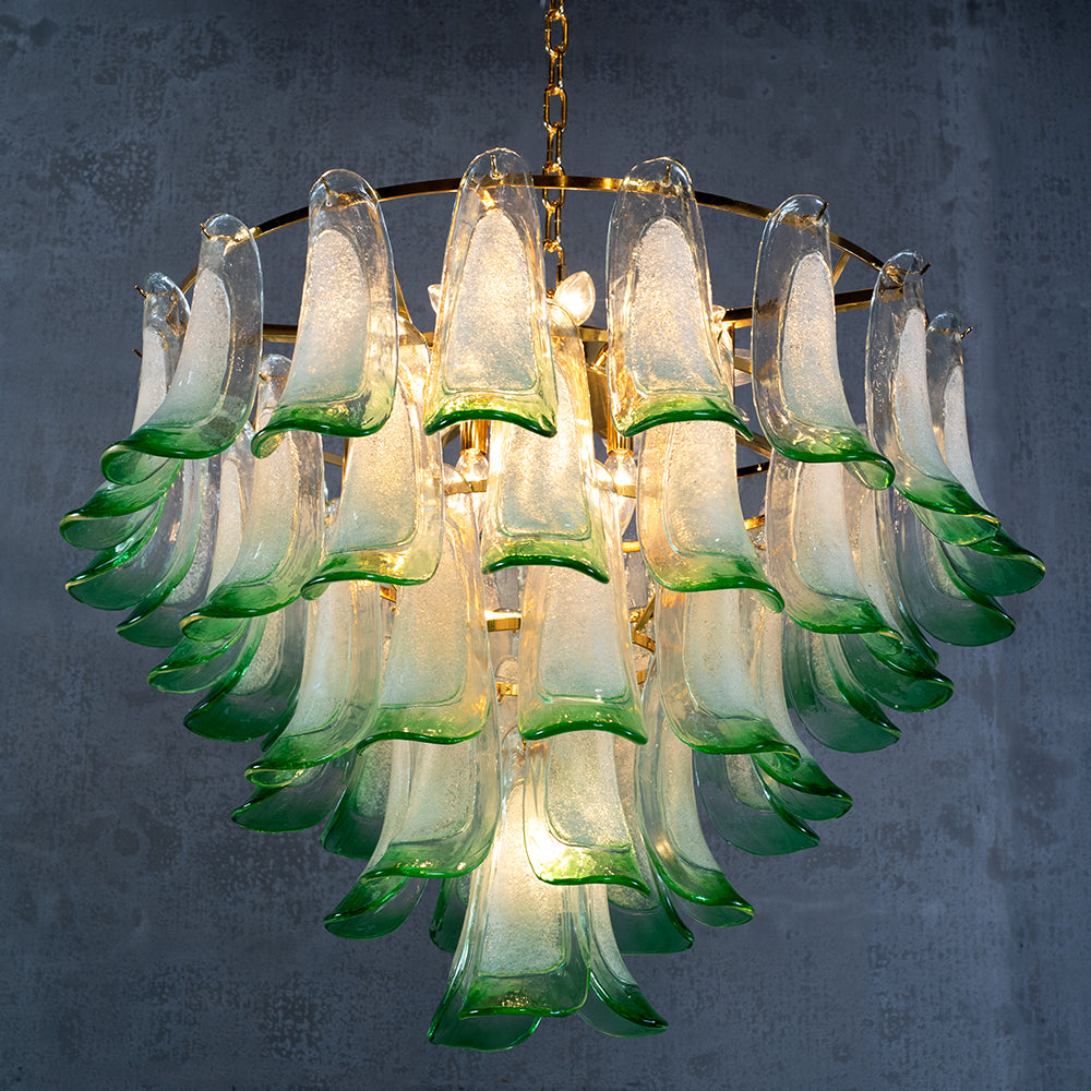Manorcove Murano Mid Century Petal Chandelier
