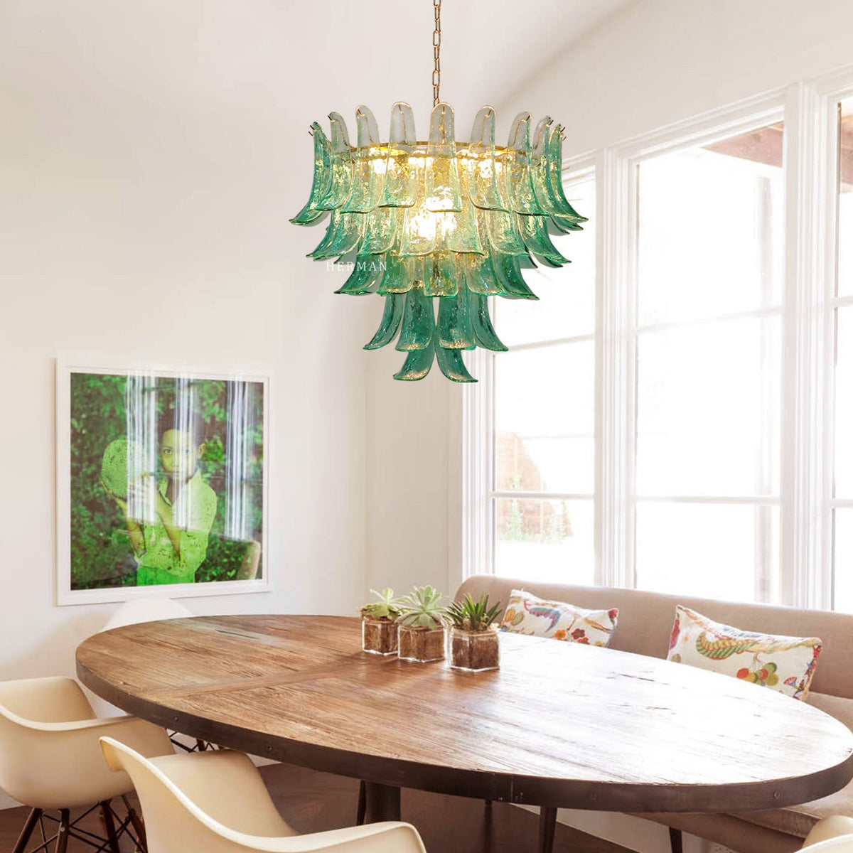 Manorcove Murano Petal Chandelier