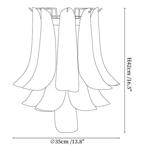 Manorcove Murano Petal Wall Sconce