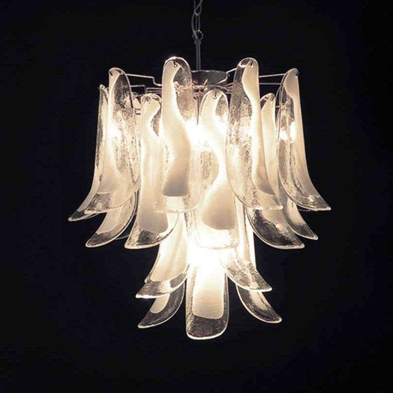 Manorcove Murano Chandelier – 26 petals – White