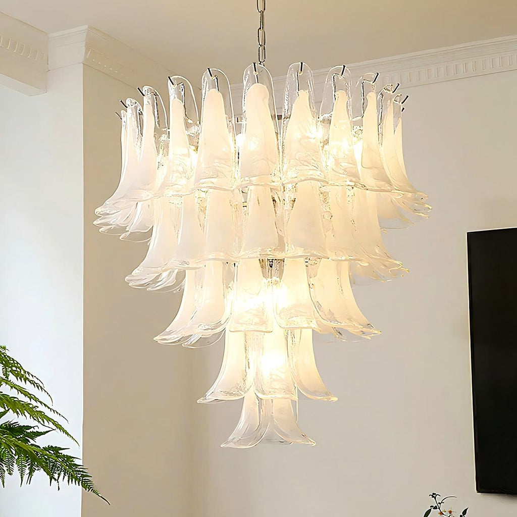 Manorcove Murano Glass Petal Chandelier
