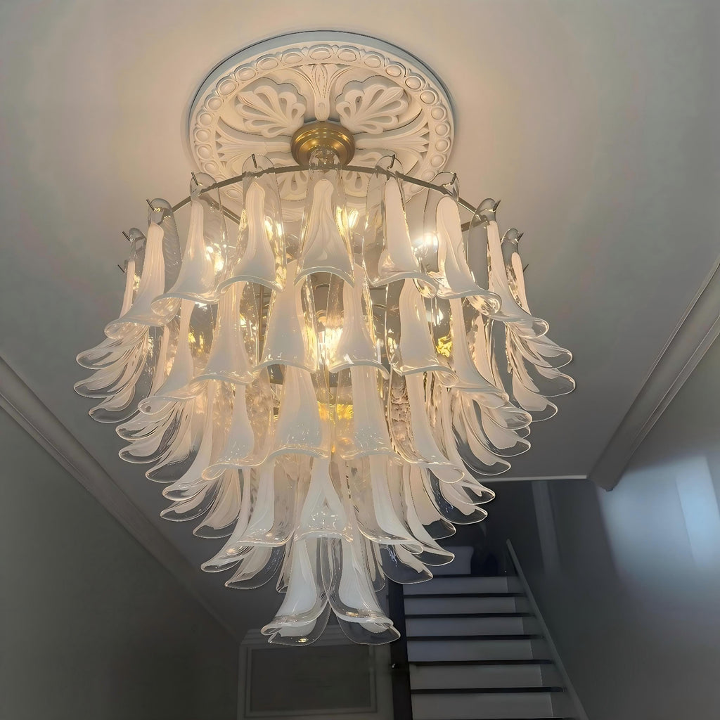 Manorcove Murano Glass Petal Chandelier