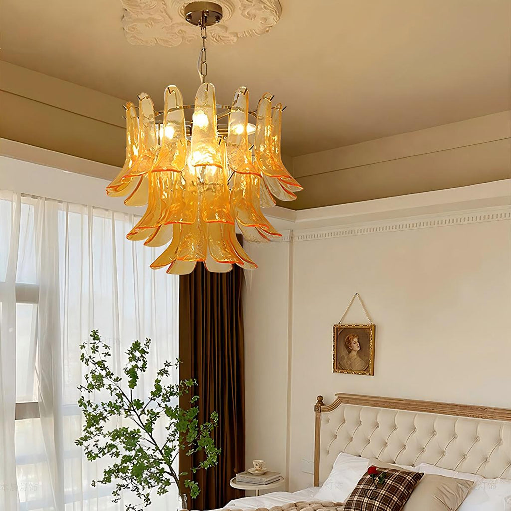 Manorcove Murano Glass Petal Chandelier