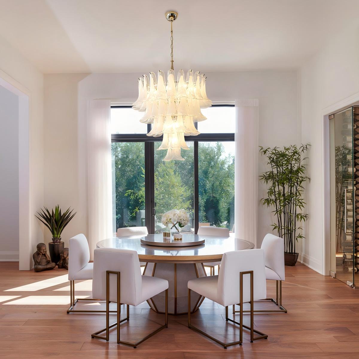 Manorcove Murano Glass Petal Chandelier