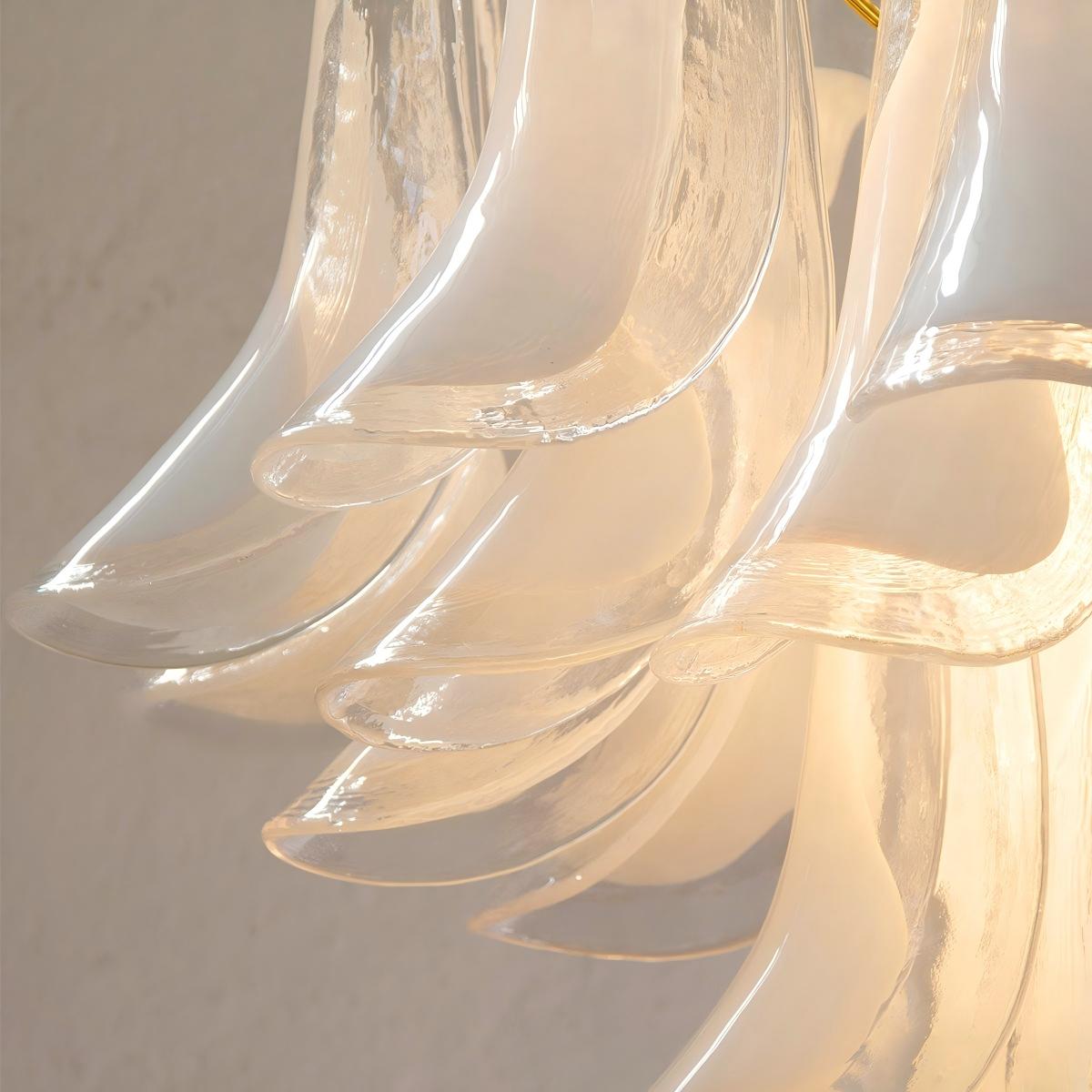 Manorcove Murano Glass Petal Chandelier