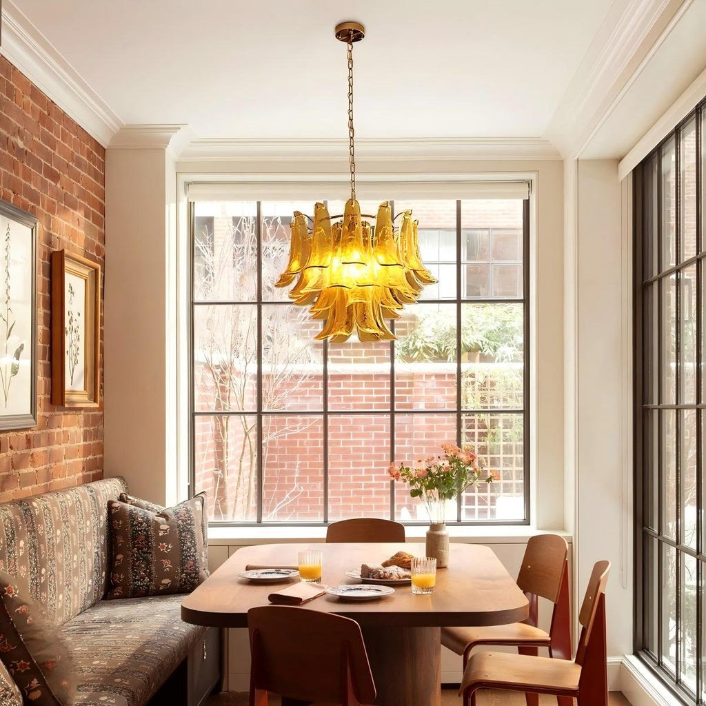 Manorcove Murano Glass Petal Chandelier