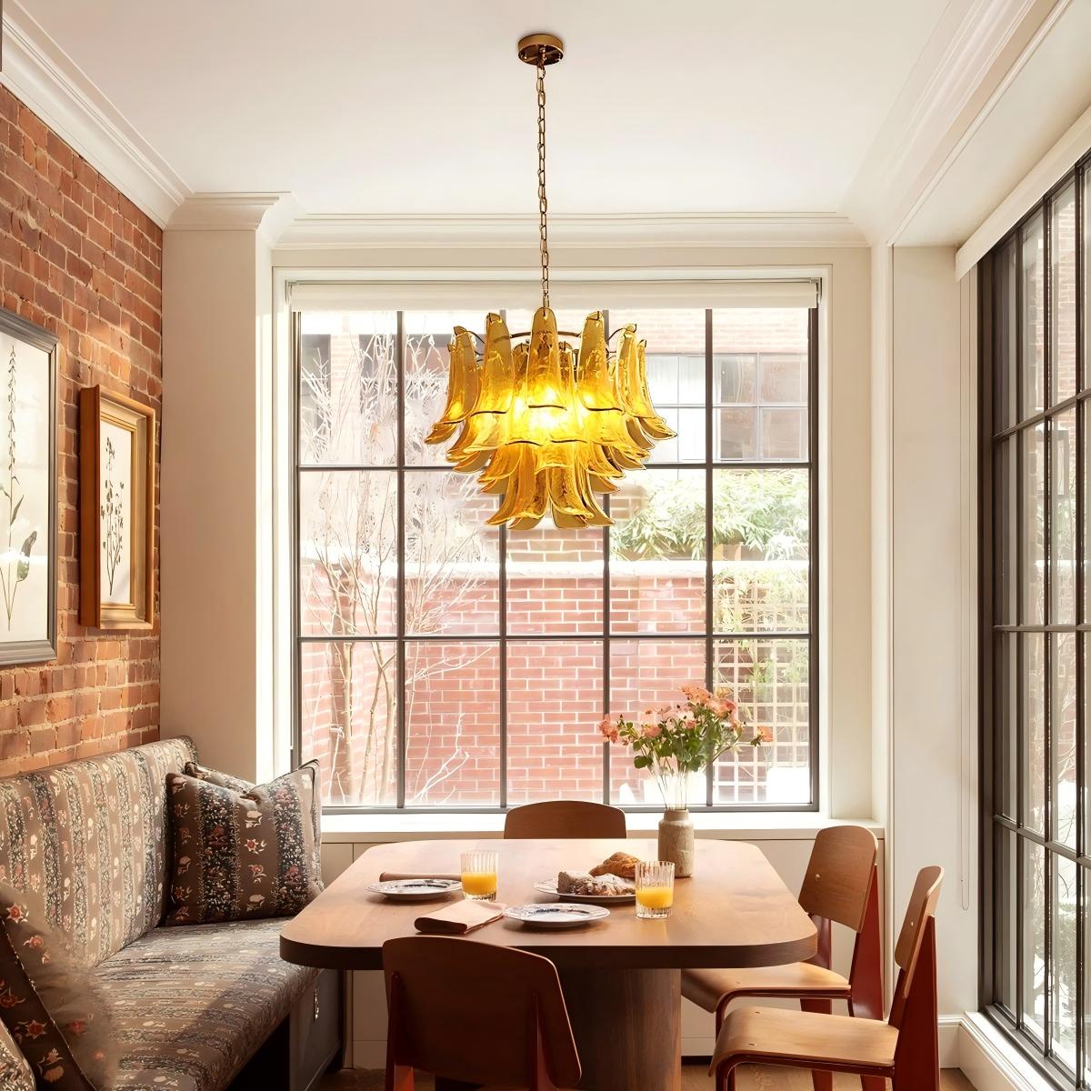 Manorcove Murano Glass Petal Chandelier