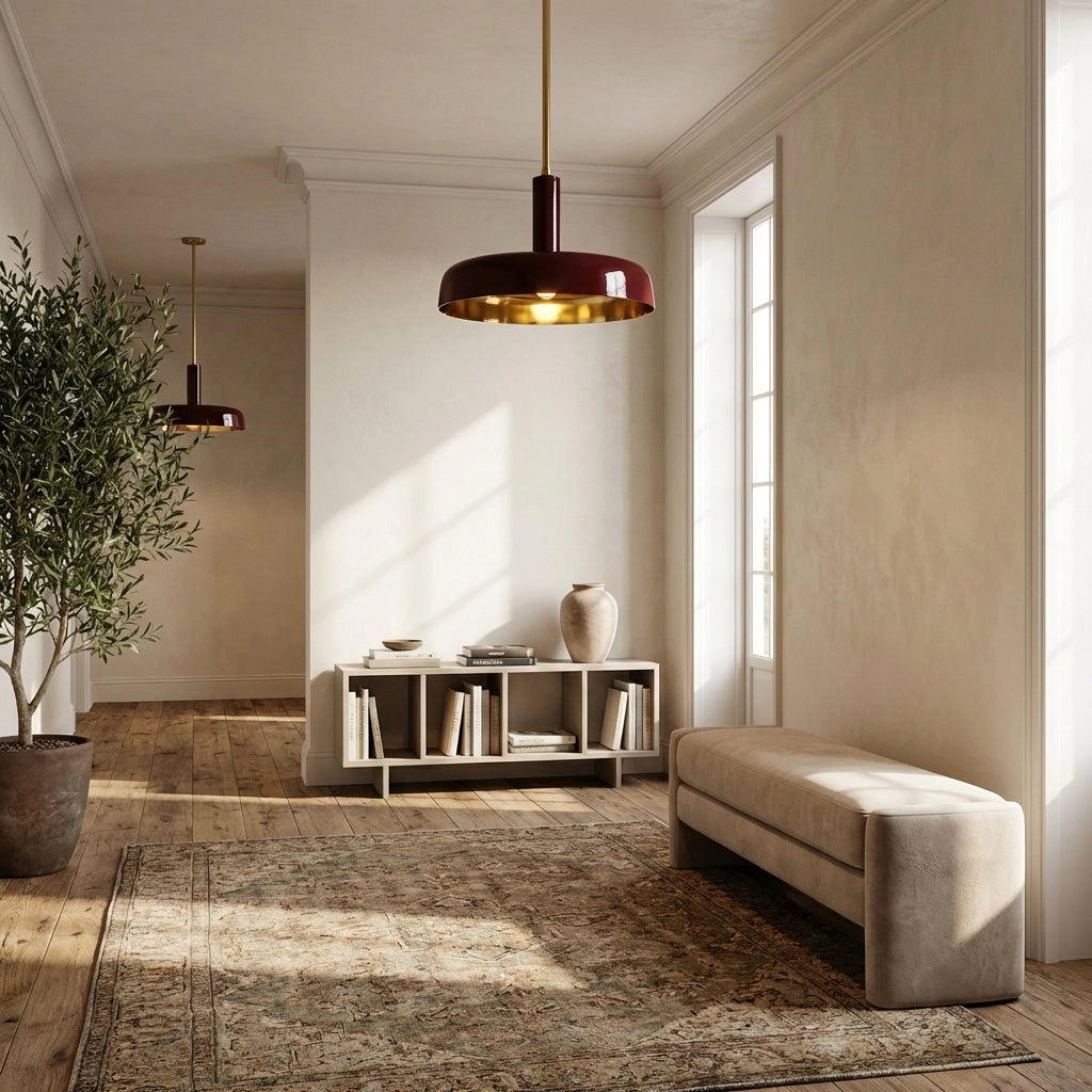 Micah Gloss Lacquer & Brass Pendant