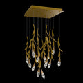 Modern Luxury Floating Branches Floral Crystal Chandelier with Square Canopy