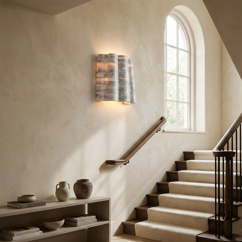 Mond Sculptural Marble Wall Sconce
