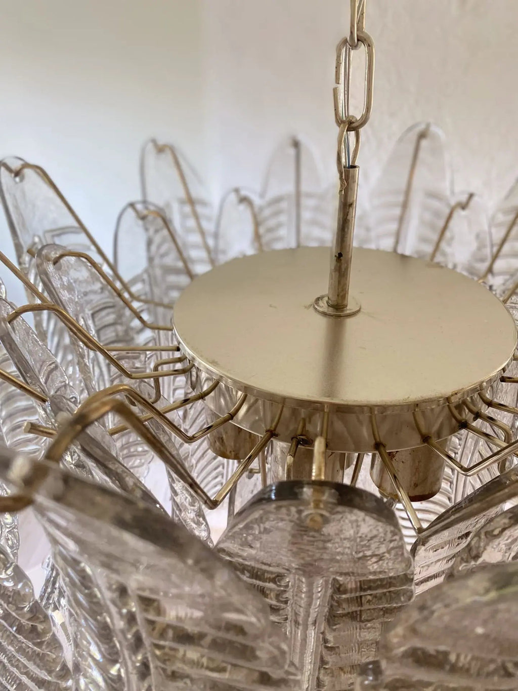 Murano Glass Leaf Chandelier - 36 Glass Leaves – Smoked