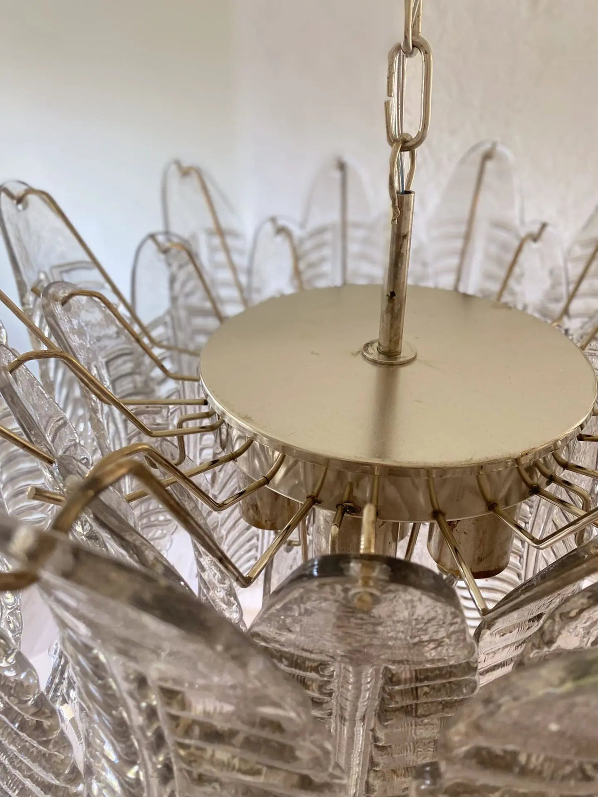 Murano Glass Leaf Chandelier - 36 Glass Leaves – Smoked
