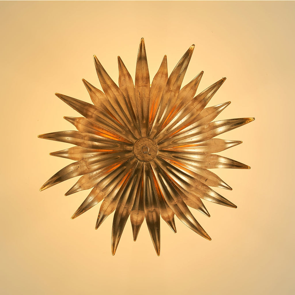 Myra Palm Leaf & Brass Pendant
