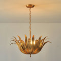 Myra Palm Leaf & Brass Pendant