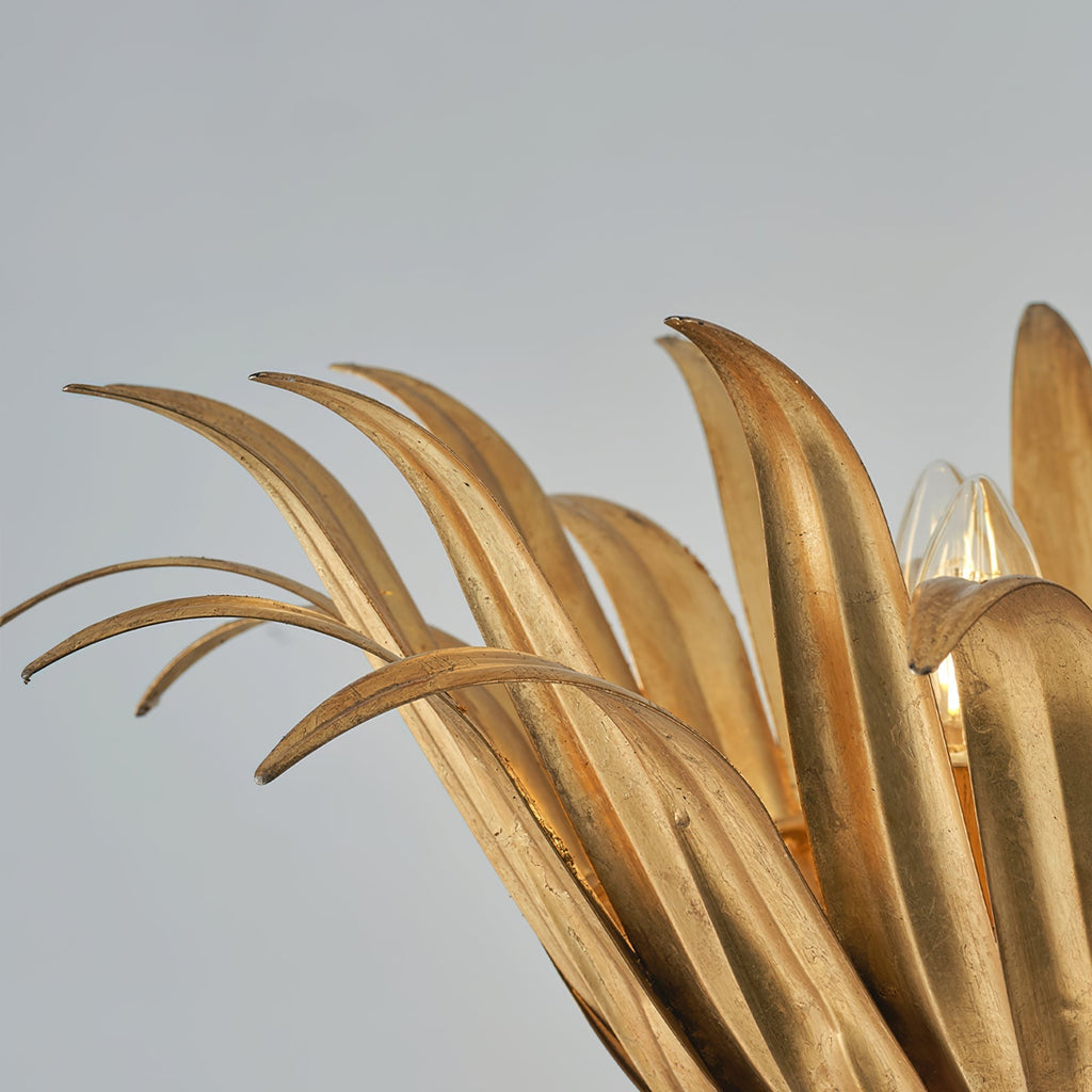 Myra Palm Leaf & Brass Pendant