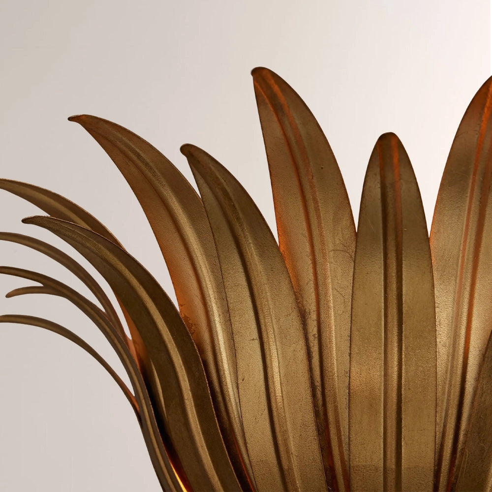 Myra Palm Leaf & Brass Sconce