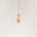 Nebula Natural Alabaster Disc Double Pendant Light 14"D