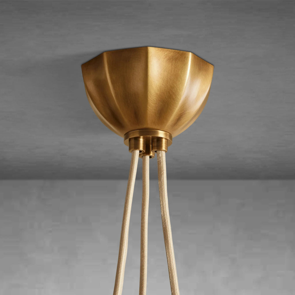 Nelly Multi-Globe Ribbed Opal Glass Chandelier