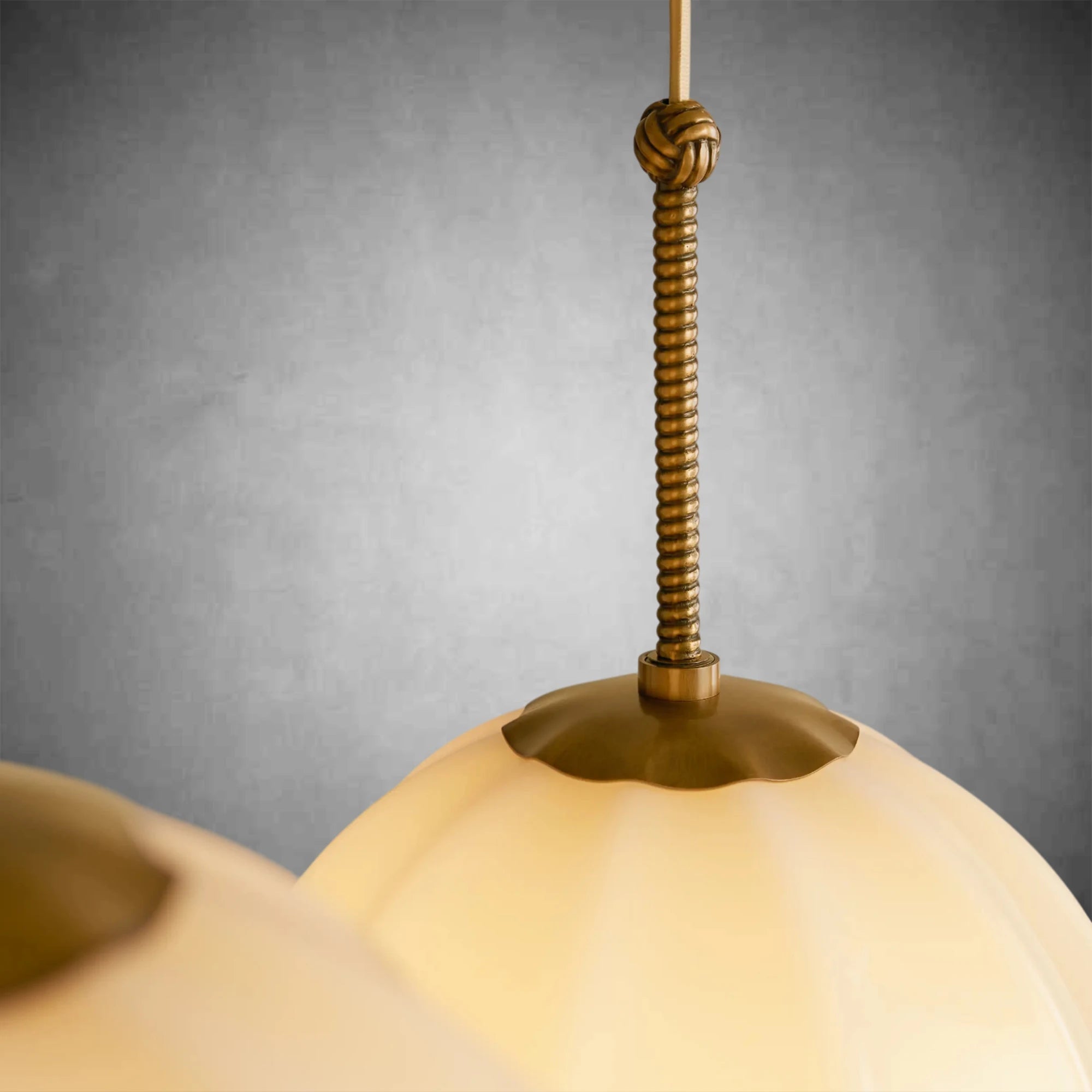 Nelly Multi-Globe Ribbed Opal Glass Chandelier
