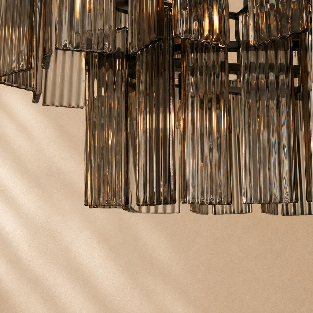 Norris Art Glass Linear Chandelier